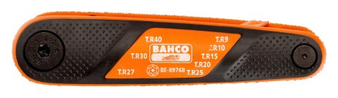 BAHCO Zestaw kluczy trzpieniowych TORX z rękojeścią 2-komponentową 8 szt. T9, T10, T15, T20, T25, T27, T30, T40 BAHCO