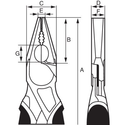 BAHCO Kombinerki ERGO dwukomponentowe chromowane 160 mm BAHCO