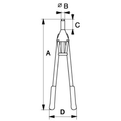 BAHCO Nitownica z długimi ramionami 3-6,4 mm BAHCO