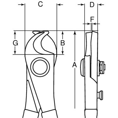 BAHCO Nożyce do kabli 170 mm BAHCO