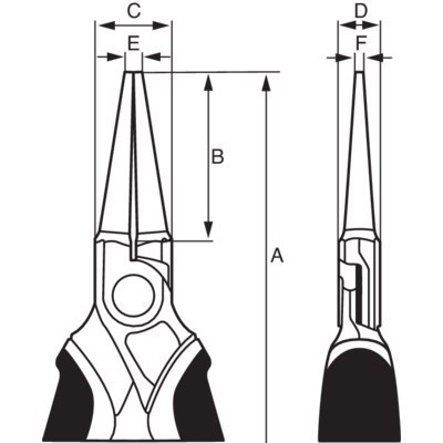 BAHCO Szczypce ERGO™ okrągłe, samootwierające, dwukomponentowe, fosforanowe 140 mm BAHCO