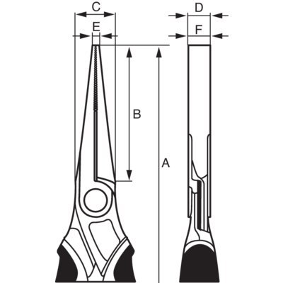 BAHCO Szczypce ERGO™, płaskie, z dwukomponentowymi rękojeściami 140 mm BAHCO