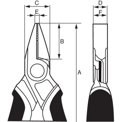 BAHCO Szczypce ERGO™ płaskie z powrotem sprężynowym 125 mm BAHCO