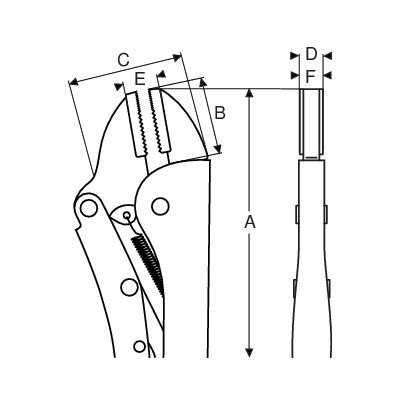 BAHCO Szczypce Morse'a 140 mm - szczęki proste BAHCO