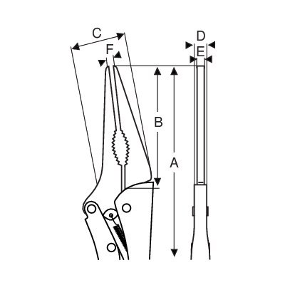 BAHCO Szczypce Morse'a z wydłużonymi szczękami 155 mm BAHCO