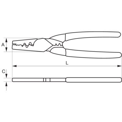 BAHCO Szczypce do zagniatania końcówek kabli 0.5-16 mm² BAHCO