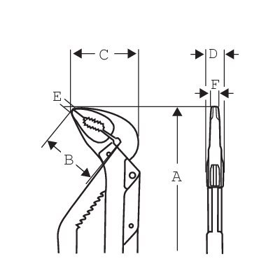 BAHCO Szczypce nastawne ERGO 250 mm 11 pozycji regulacji BAHCO