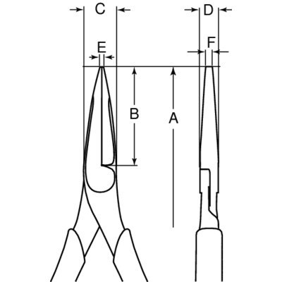 BAHCO Szczypce płaskie długie 165mm BAHCO