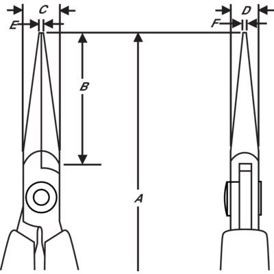 BAHCO Szczypce płaskie, wydłużone 132 mm BAHCO