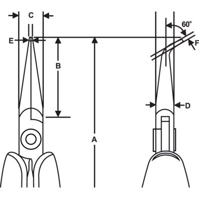 BAHCO Szczypce spiczaste wygięte 60° 129mm BAHCO