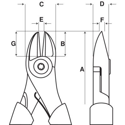 BAHCO Ucinaki boczne ERGO™ do tworzywa sztucznego 160mm BAHCO