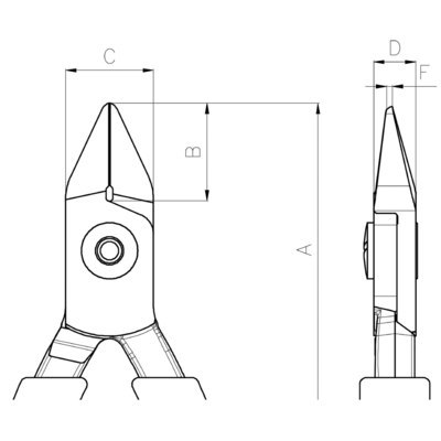 BAHCO Ucinaki boczne zwężane 115 mm 0,3-1,6 mm BAHCO