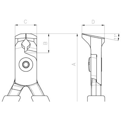 BAHCO Ucinaki czołowe, długość 109 mm, Flush Cut BAHCO