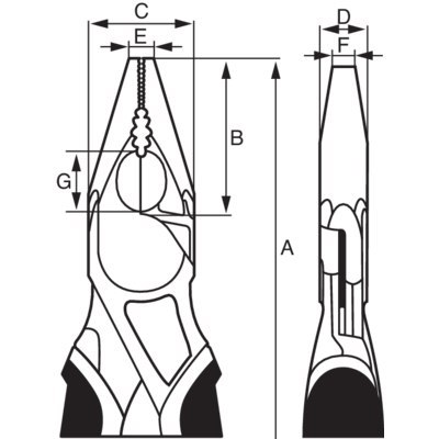 BAHCO Kombinerki ERGO dwukomponentowe fosforanowe 180 mm BAHCO