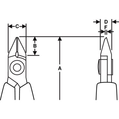 BAHCO Ucinaki boczne szczęki zwężone Micro-bevel 110 mm zakres cięcia 0.2-1.25 mm BAHCO