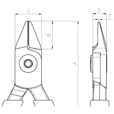 BAHCO Ucinaki boczne zwężane odciążające STANDARD 115 mm BAHCO