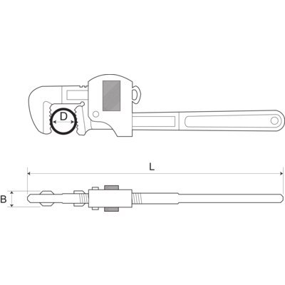 BAHCO Klucz do rur Stilson 8" BAHCO