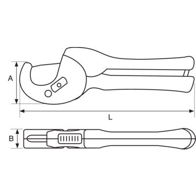 BAHCO Obcinak do rur PCV, PEX, PP, PB, PE do 32 mm BAHCO