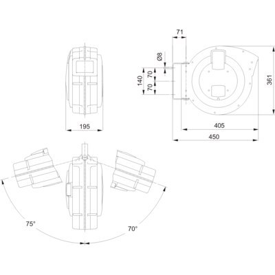 BAHCO Przedłużacz pneumatyczny zwijany 10 mm x 14+1 m BAHCO