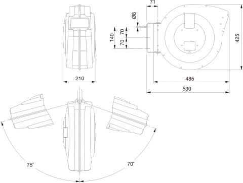 BAHCO Przedłużacz pneumatyczny zwijany 10mm 20m 15 bar 3/8 in BAHCO