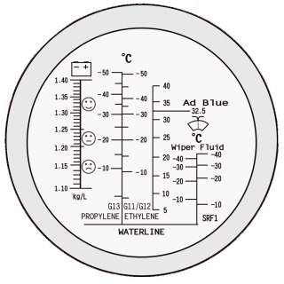 BAHCO Refraktometr 230g do glikolu etylowego, glikolu propylenowego, elektrolitu akumulatorów, mocznika w płynie AD Blue BAHCO