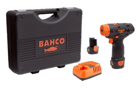 BAHCO Wkrętarka dwubiegowa 12V HEX 1/4" 24Nm zestaw 2x2Ah + ładowarka w walizce BAHCO