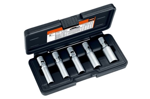 BAHCO Zestaw nasadek do świec żarowych 1/4", 12-kątne, rozmiary 8, 9, 10, 12, 14 mm BAHCO