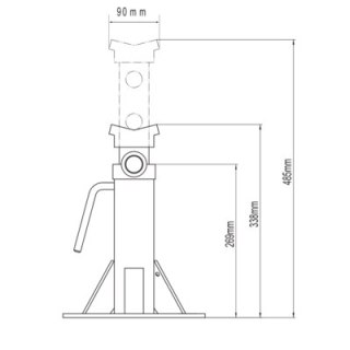 BAHCO Podpora 7000 kg udźwig, 268-420 mm BAHCO