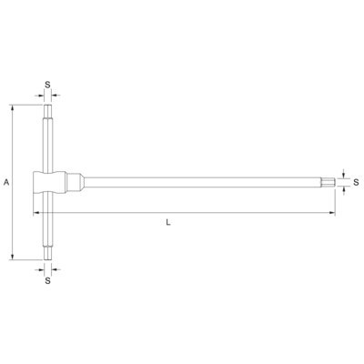 BAHCO Pokrętło T z końcówką 6-kątną 4.5 mm BAHCO