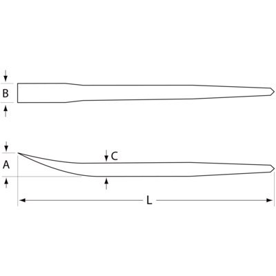 BAHCO Łom 21x19 mm, długość 406 mm BAHCO