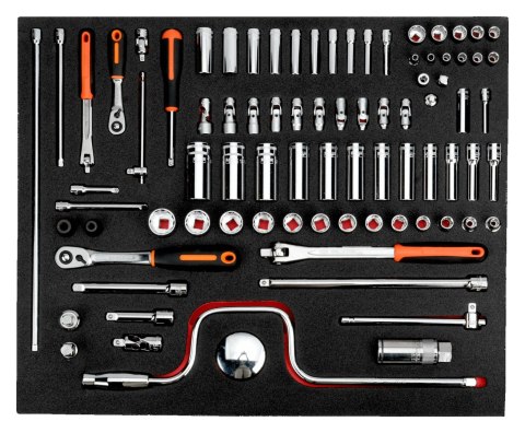 BAHCO Nasadki 1/4" + 3/8" w wytłoczce 83 el. BAHCO