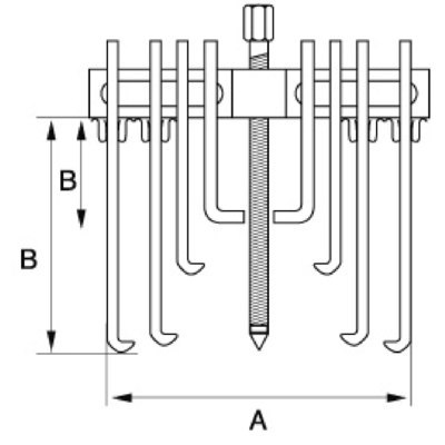 BAHCO Ściągacz wielozadaniowy 30-170 mm 65-140 mm 2580 g BAHCO