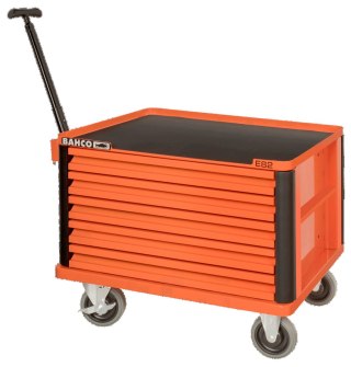 BAHCO Skrzynka na kółkach E72 HUB Top Chest z 5 szufladami - Pomarańczowy - 693x510x542 mm BAHCO