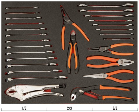 BAHCO Wkład narzędziowy z kluczami i szczypcami, 28 elementów BAHCO