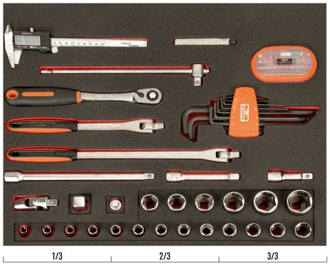 BAHCO Zestaw kluczy imbusowych, bitów i nasadek 71-elementowy BAHCO