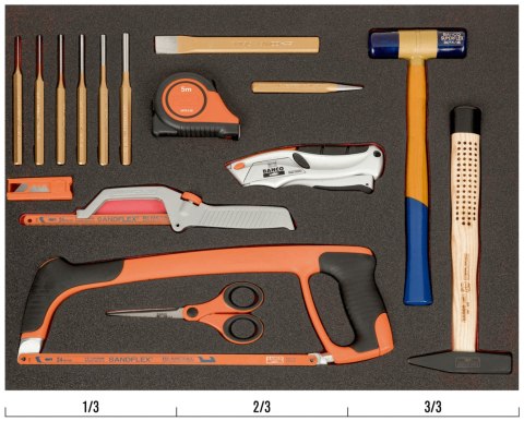 BAHCO Zestaw narzędzi tnących i do pobijania, 16 elementów BAHCO