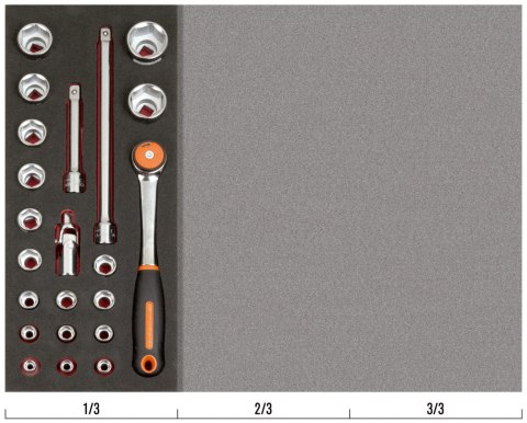 BAHCO Nasadki 1/2" 22 elementy BAHCO