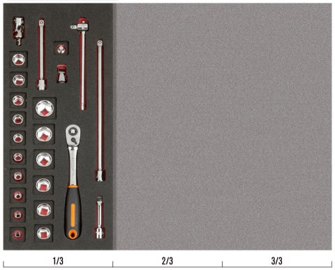 BAHCO Nasadki 3/8" 1- 24 elementów BAHCO