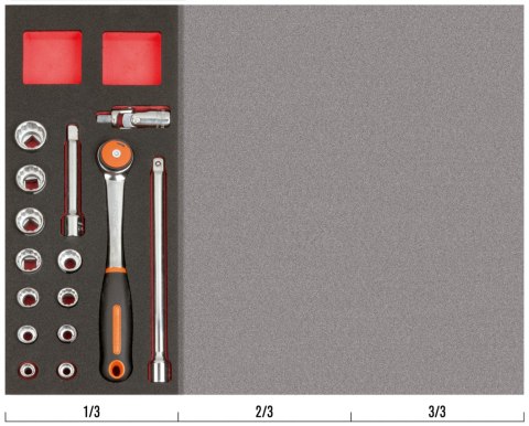 BAHCO Wkład narzędziowy 1/2" - 15 el. BAHCO