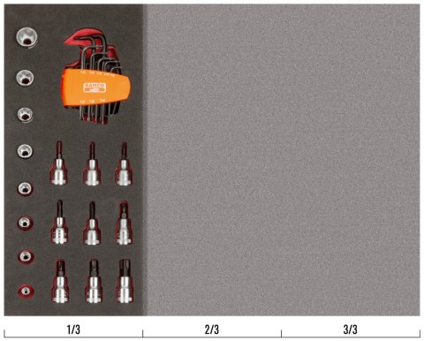 BAHCO Wkład narzędziowy 1/2" - 25 elem. BAHCO