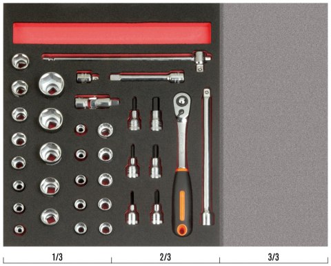 BAHCO Wkład narzędziowy 1/2" - 35 elementów BAHCO