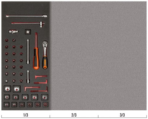 BAHCO Wkład narzędziowy 1/4" - 45 elementów BAHCO