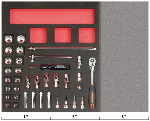 BAHCO Wkład narzędziowy 3/8'' - 36 elementów BAHCO