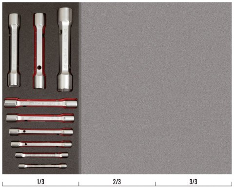 BAHCO Wkład narzędziowy dwustronne klucze nasadowe 9 elem. - 1/3 BAHCO