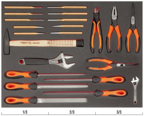 BAHCO Wkład narzędziowy - klucze nastawne, narzędzia do pobijania, pilniki warsztatowe, szczypce BAHCO