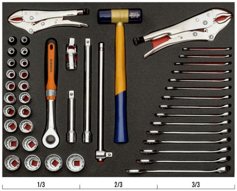 BAHCO Wkład narzędziowy, mieszany zestaw 45 elementów BAHCO