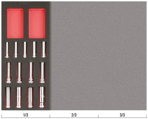 BAHCO Wkład narzędziowy nasadki 3/8" i 1/2" - 13 elementów BAHCO