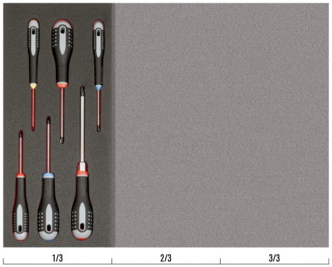 BAHCO Wkład narzędziowy wkrętaki SL + PH + PZ - 6 elementów BAHCO