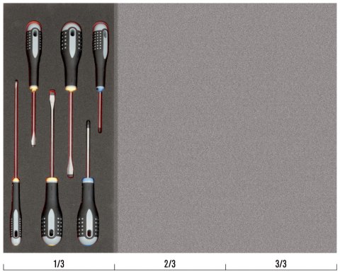 BAHCO Wkład narzędziowy - wkrętaki SL + PZ - 6 elementów BAHCO