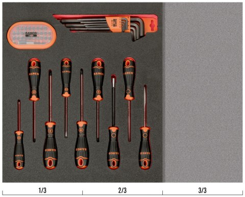 BAHCO Wkład narzędziowy - wkrętaki, imbusy, zestaw bitów 49 el. BAHCO